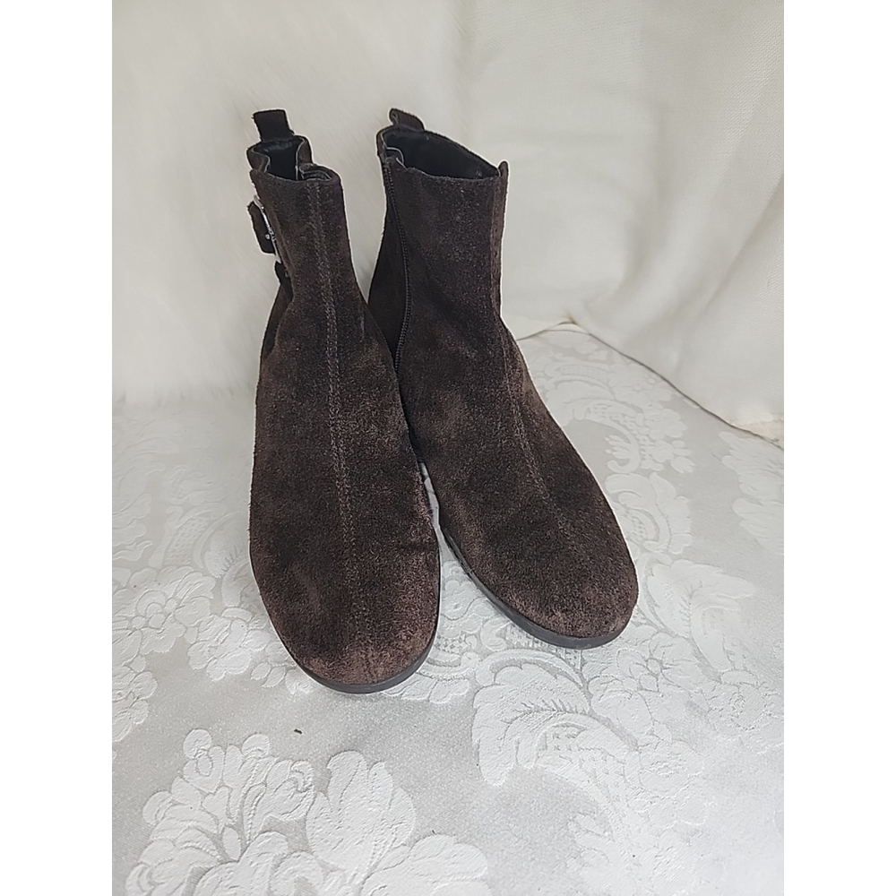 Aerosoles Entourage Suede Wedge Boots,brown, Sz8.5,EUC - Picture 11 of 11